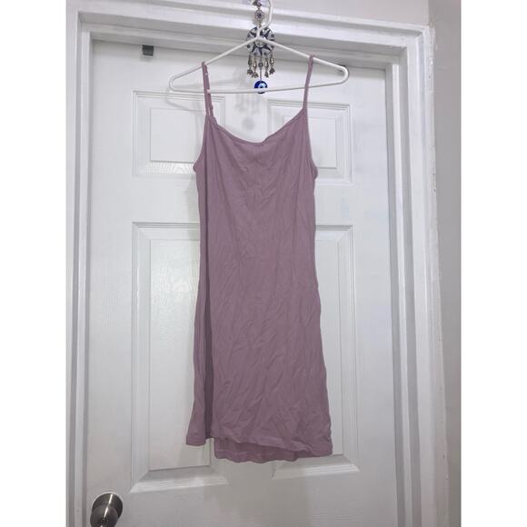 SKIMS Dresses & Skirts - Skims Ribbed Soft Lounge Orchid Mini Dress Rib Size XL BEST FOR LARGE
